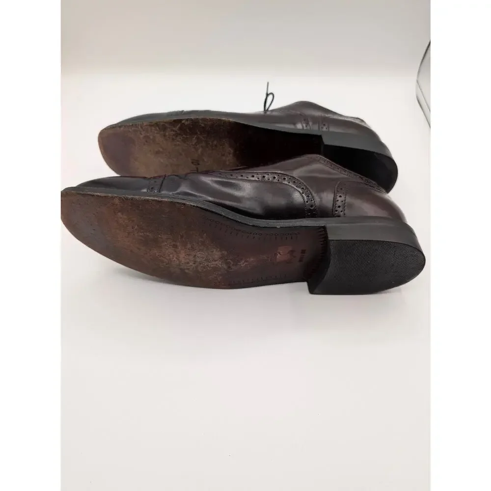 VTG Anthony Reed Burgundy Leather Cap-Toe Oxford Shoes Men's Size 11M